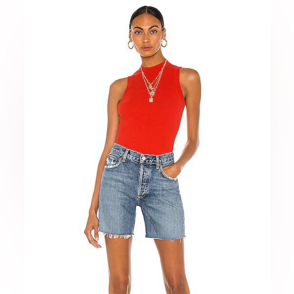 Agolde Rumi Mid Length Denim Shorts in Precision Wash! 💙